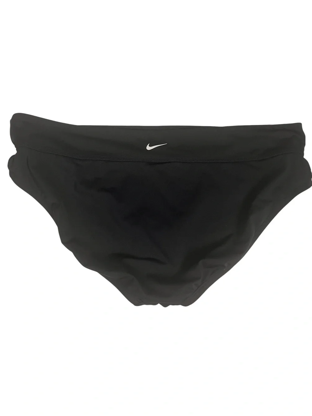 Nike Black Bikini Swim Bottoms Classic Swoosh Logo Waistband Size XL